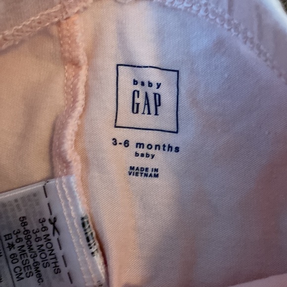 Baby Gap 3-6M Plain Pink Solid Light pants leggings scalloped ruffle bottom - Picture 4 of 4